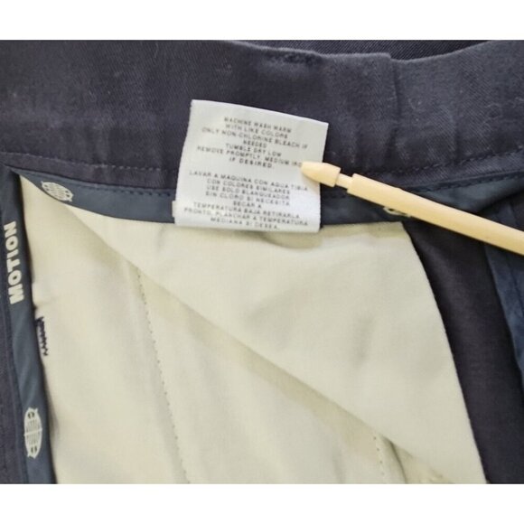 Savane Pleated Pants Men's 36x29 Dark Ink No Iron Comfort Waistband Pleated NWT - Picture 12 of 13